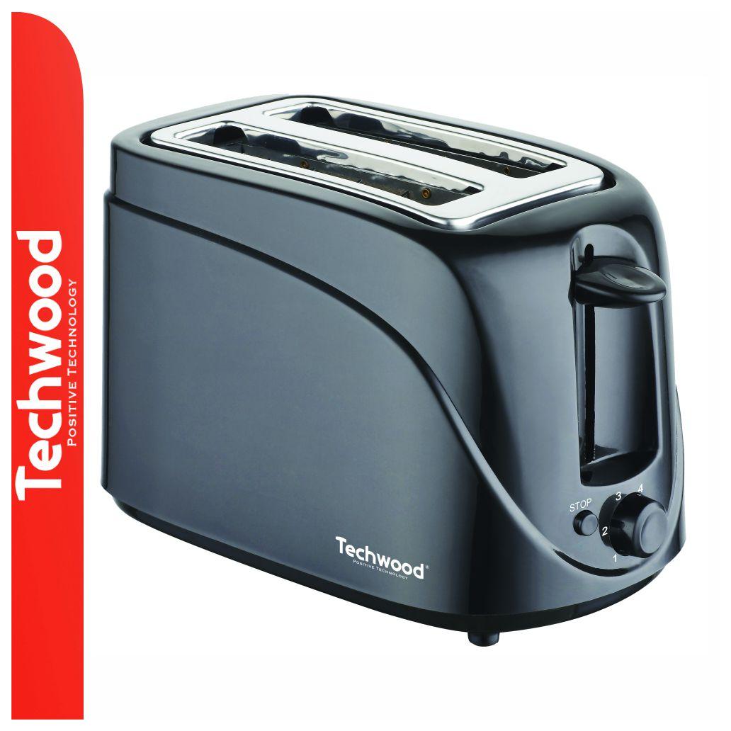 Torradeira 2 Ranhuras 700W Preta TECHWOOD